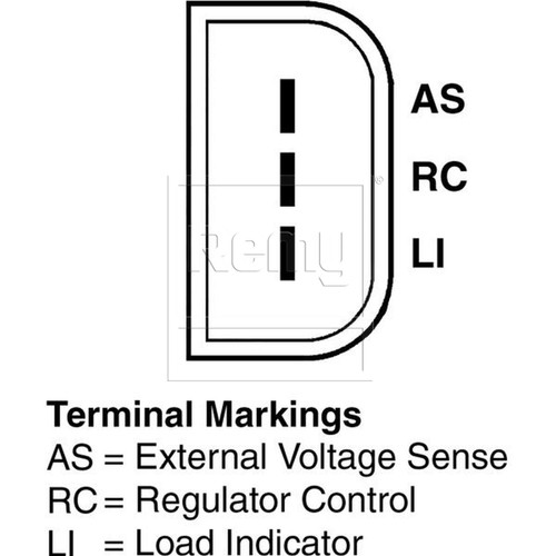 Remy Reman Alternator 23791 - connector view