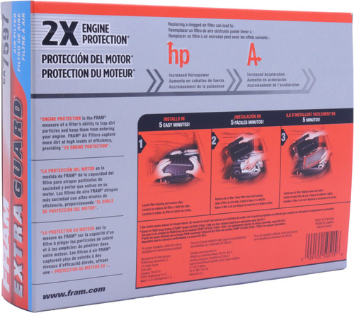 FRAM Air Filter CA7597 - packaging, back view
