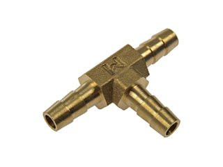 Dorman 1/4 In. Brass Tee Connector 55106 - angled view