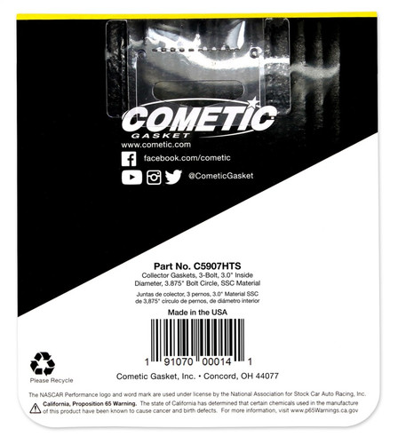 Cometic Header Collector Gasket 3.0in HTS .060in Set | C5907HTS