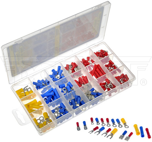 Dorman 22-10 Gauge 175 Piece Terminal Kit Assortment 85694 - angled view