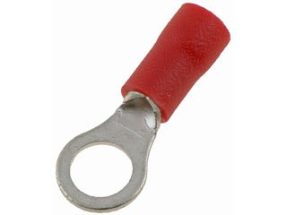Dorman 22-18 Gauge Ring Terminal, No. 10, Red 85401 - angled view