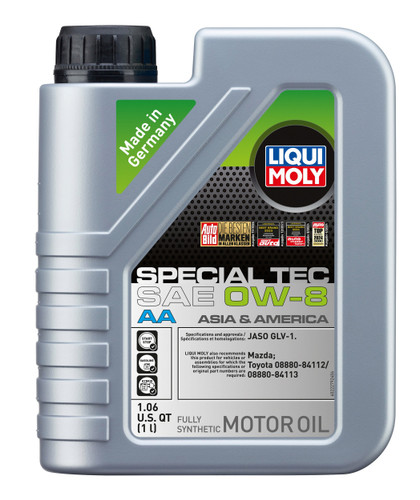 LIQUI MOLY Special Tec AA SAE 0W-8 Motor Oil - 1 Liter 22279 - front view