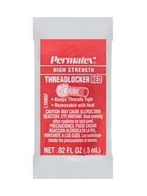 Permatex High Strength Threadlocker Red - 0.5 ml Pipette 19968 - front view