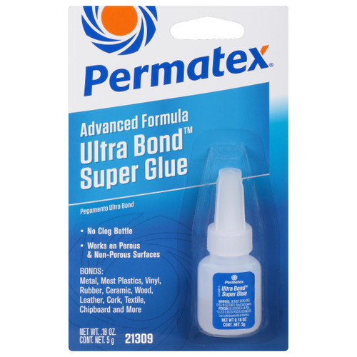 Permatex Ultra Bond Super Glue - 5 g Bottle 21309 - front view