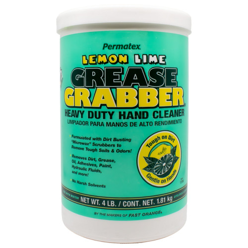 Permatex Grease Grabber Hand Cleaner Lemon Lime - 4 lb Tub 13106 - front view