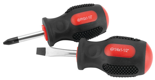 Performance Tool 2-Piece Stubby Screwdriver Set 1100 - front view