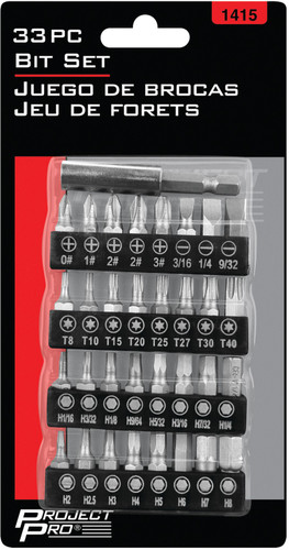 Performance Tool 33-Piece Bit Set 1415 - packaging