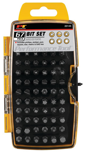 Performance Tool 67-Piece Bit Set 20145 - packaging