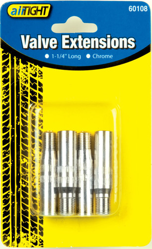 Performance Tool 1-1/4 in. Chrome Valve Extensions 60108 - packaging