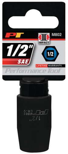 Performance Tool 1/2 in. Drive Impact Socket 1/2 in. M802 - packaging