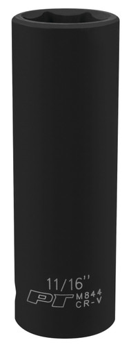 Performance Tool 1/2 in. Drive Deep Impact Socket 11/16 in. M844 - front view