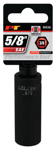 Performance Tool 3/8 in. Drive Deep Impact Socket 5/8 in. M936 - packaging