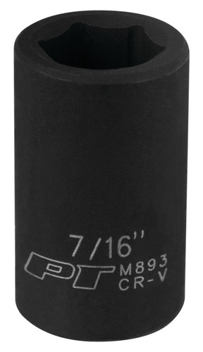 Performance Tool 3/8 in. Drive Impact Socket 7/16 in. M893 - front view