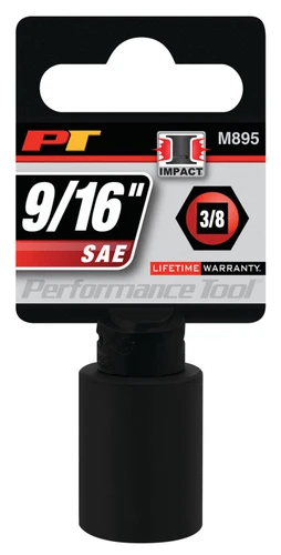 Performance Tool 3/8 in. Drive Impact Socket 9/16 in. M895 - packaging