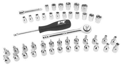 Performance Tool 47-Piece 1/4 in. Drive Socket Set W1177 - front view