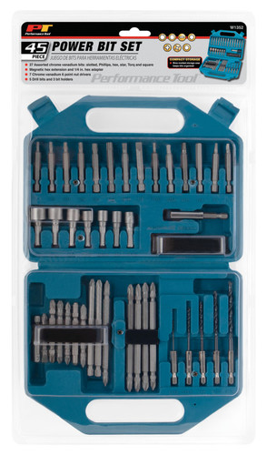 Performance Tool 45-Piece Power Bit Set W1352 - packaging