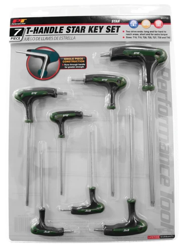 Performance Tool 7-Piece T-Handle Star Driver Set W1713 - packaging