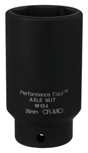 Performance Tool 36mm Front Wheel Drive Axle Nut Socket W154 - front view