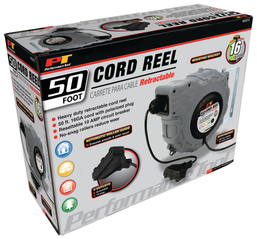 Performance Tool 50 ft. Retractable Cord Reel W2273 - packaging
