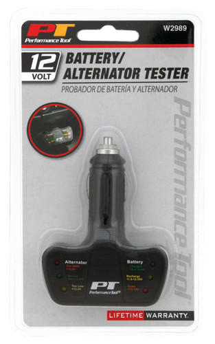 Performance Tool Battery Alternator Tester W2989 - packaging