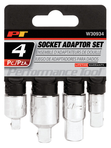 Performance Tool 4-Piece Socket Adapter Set W30934 - packaging