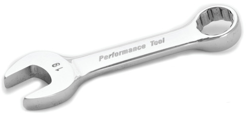 Performance Tool 19mm Stubby Combination Wrench W30619 - front view