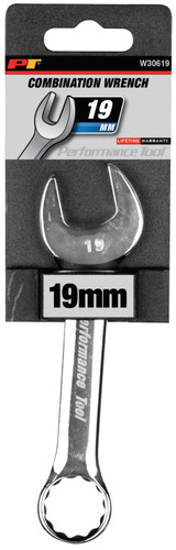 Performance Tool 19mm Stubby Combination Wrench W30619 - packaging