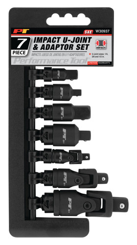 Performance Tool 7-Piece Impact U-Joint/Adaptor Set W30937 - packaging