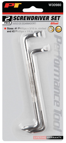 Performance Tool 2-Piece Offset Screwdriver Set W30980 - packaging