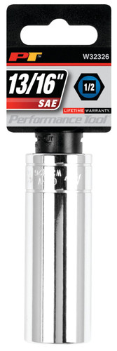 Performance Tool 1/2 in. Drive Deep Socket 13/16 in. W32326 - packaging