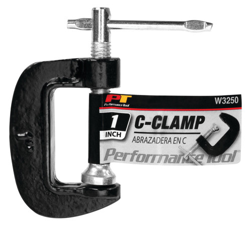 Performance Tool 1 in. C-Clamp W3250 - packaging
