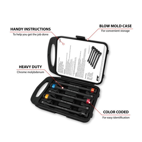 Performance Tool 5-Piece Torque Limiting Extension Set W32903 - diagram