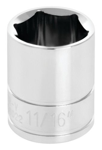 Performance Tool 3/8 in. Drive Socket 11/16 in. W38022 - front view