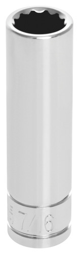 Performance Tool 3/8 in. Drive 12-Point Deep Socket 7/16 in. W38614 - front view