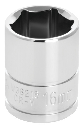 Performance Tool 3/8 in. Drive Socket 16mm W38216 - front view