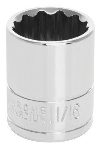 Performance Tool 3/8 in. Drive 12-Point Socket 11/16 in. W38522 - front view