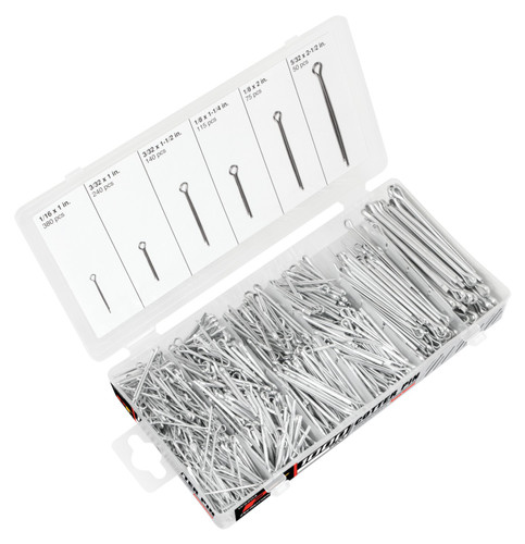 Performance Tool 1,000-Piece Cotter Pin Assortment W5204 - front view