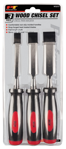 Performance Tool 3-Piece Wood Chisel Set W5372 - packaging