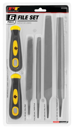 Performance Tool 6-Piece File Set W5390 - packaging