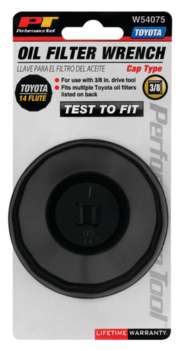 Performance Tool Toyota Cap Filter Wrench W54075 - packaging
