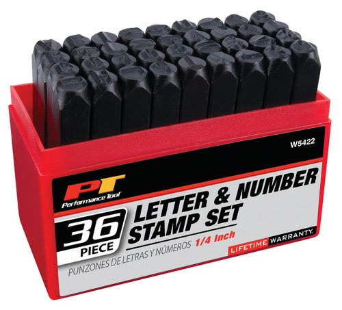 Performance Tool 1/4 in. Steel Letter/Number Stamp W5422