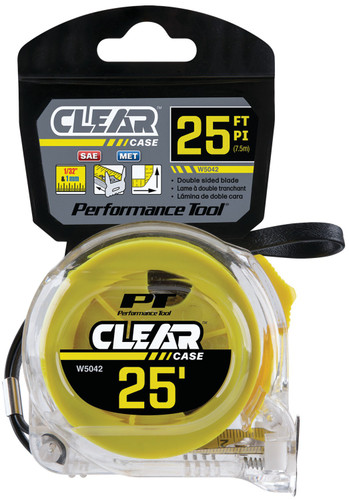 Performance Tool 25 ft./ 7.5M Clear Tape Measure W5042 - packaging