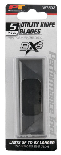 Performance Tool 5-Pack BX5 Utility Knife Blades W7503 - packaging