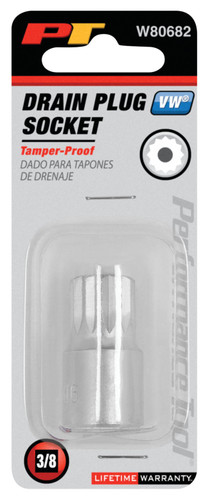 Performance Tool VW Tamper Proof Drain Plug Socket W80682 - packaging