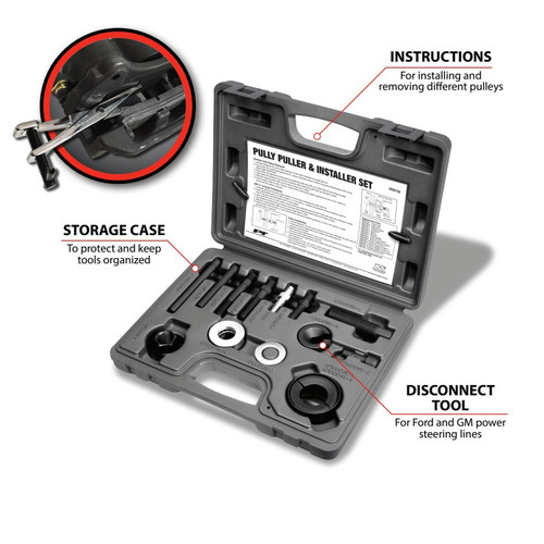 Performance Tool Pulley Puller / Installer Kit W89708 - diagram