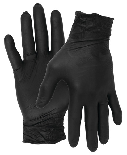 Performance Tool Black Nitrile Gloves - Large W89012 - front view