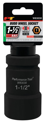 Performance Tool 1 in. Drive Budd Wheel Socket 1-1/2 in. W83030 - packaging