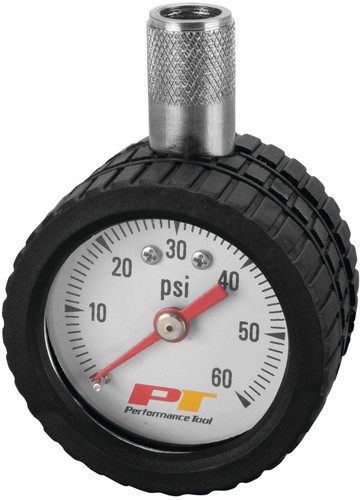 Performance Tool Mini Dial Tire Pressure Gauge W9105 - front view