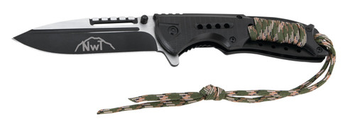 Performance Tool Paracord Handle Folding Knife W9360 - front view